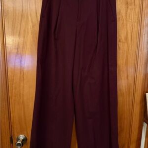 Banana Republic Factory Burgundy Wide Leg Pants